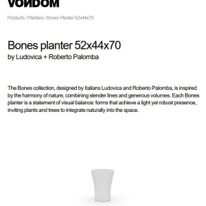 Ghiveci de flori / Jardiniera plante design decorativ modern pentru amenajari interioare si exterioare, BONES PLANTER 57002R Vondom - Img 5