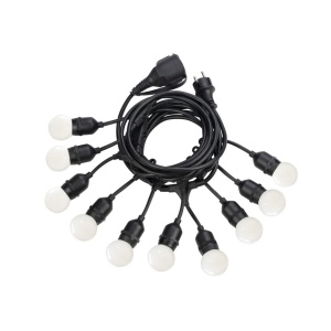 Instalatie cu 10 surse de iluminat exterior design modern FIESTA SP10 NERO 246796 IDL