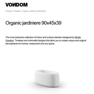 Jardiniera plante design decorativ exterior/interior Organic JARDINIERE 90x45x39cm - Img 5