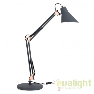 Lampa de birou cu brat articulat Bachelor LA 4-1188 schwarz-cu OR