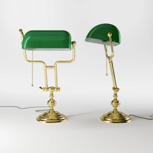 Lampa de birou din alama design clasic Compact Banker - Img 2