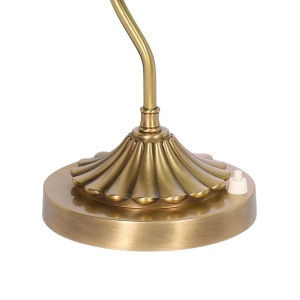 Lampa de birou din alama si sticla verde Banker - Img 3