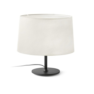 Lampa de masa abajur textil 48cm WINDSOR negru, alb