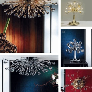 Lampa de masa cristal Swarovski Spectra design modern de lux GALAXY 9L crom 95698 universul-luminii.ro