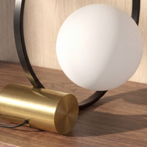 Lampa de masa design circular Gold and Black - Img 7