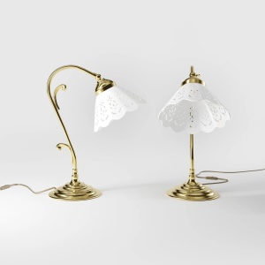 Lampa de masa din alama si abajur ceramic Zefira - Img 4