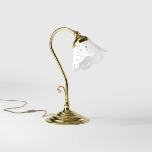 Lampa de masa din alama si abajur ceramic Zefira - Img 2