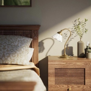 Lampa de masa din alama si abajur ceramic Zefira - Img 12