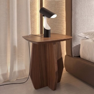 Lampa de masa din otel cu suport pentru creioane Black and White - Img 6