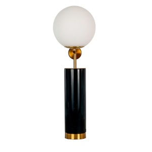 Lampa de masa din otel negru si marmura portelanata neagra - Img 3