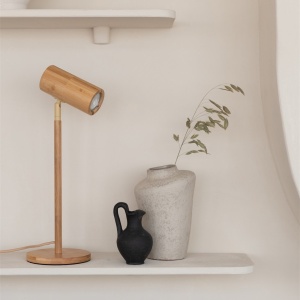 Lampa de masa Eco din Bambus Java GU10, natural 243758 universul-luminii.ro