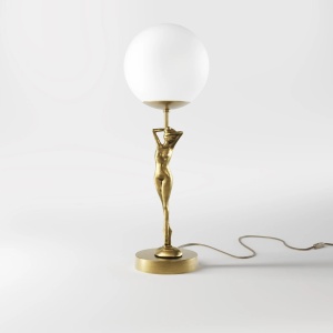 Lampa de masa figura feminina din alama Donne - Img 3