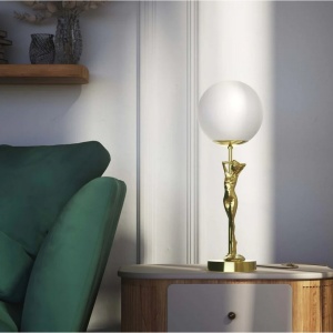 Lampa de masa figura feminina din alama Donne - Img 13