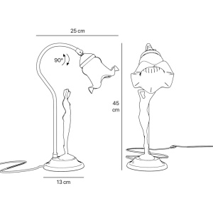 Lampa de masa figura feminina din alama Donne - Img 15