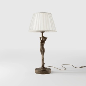 Lampa de masa figura feminina din alama Donne - Img 3