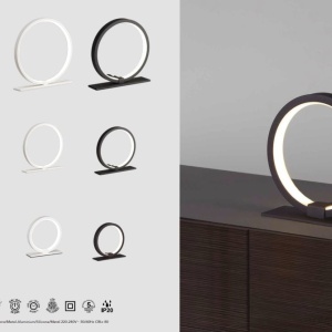 Lampa de masa LED design modern minimalist KITESURF medium neagra 132518 universul-luminii.ro