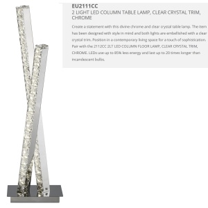 Lampa de masa LED moderna design elegant Clover EU2111CC SRT - Img 3