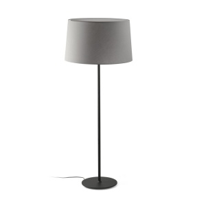 Lampa de podea abajur textil 64cm WINDSOR negru, gri