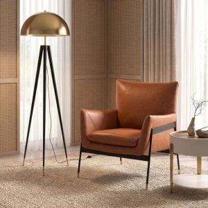 Lampa de podea cu trepied design modern LUX Gold and Black Steel - Img 4