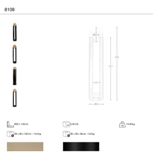 Lampa de podea design modern LUX Black steel - Img 9