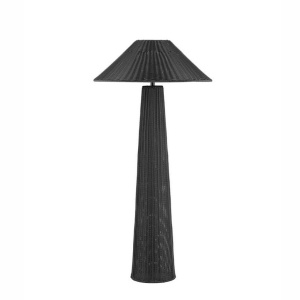 Lampa de podea din ratan sintetic pentru exterior Plom negru - Img 2