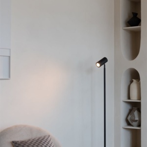 Lampa de podea Eco din Bambus Java GU10, negru 243788 universul-luminii.ro