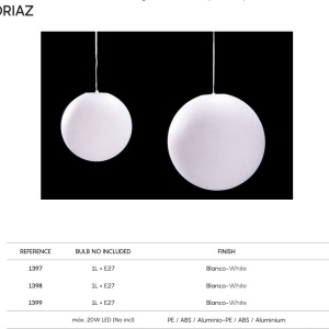 Lampa decorativa de exterior diametru 35cm AVORIAZ IP65 - Img 6