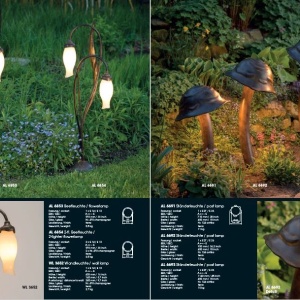 Lampa iluminat exterior din fier forjat design ciuperca AL 6692, 92cm 178148 universul-luminii.ro