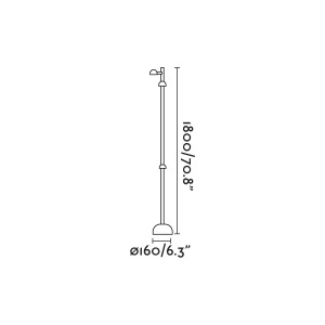 Lampa LED de exterior portabila BROT 3L H-180cm 196498 universul-luminii.ro