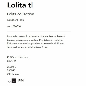 Lampa LED portabila pentru iluminat exterior Lolita tl neagra 55788 universul-luminii.ro