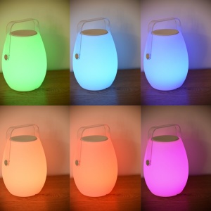 Lampa LED RGB portabila cu speaker si telecomanda IP44 BOOMBOX MEDIUM 199098 universul-luminii.ro