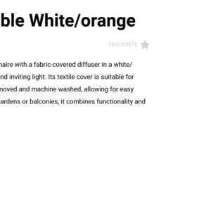 Lampa portabila exterior IP54 MUNA alb/orange - Img 8