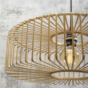 Lampadar cu brat articulat eco din bambus Bromo L natur, 60x18cm 195178 universul-luminii.ro