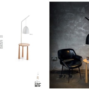 Lampadar cu suport din lemn, masuta cu 3 picioare PIANO PT1 BIANCO 138282 575728 universul-luminii.ro