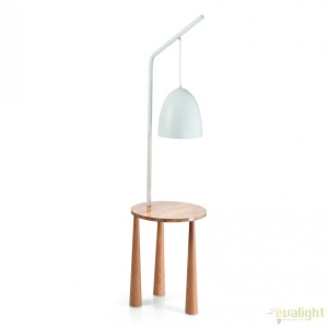 Lampadar cu suport din lemn, masuta cu 3 picioare PIANO PT1 BIANCO 138282 58858 universul-luminii.ro