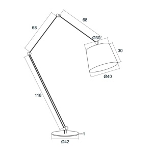 Lampadar de podea modern reglabil ZAKYNTOS BIS alb - Img 2