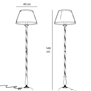 Lampadar din alama design italian Ginevra - Img 7