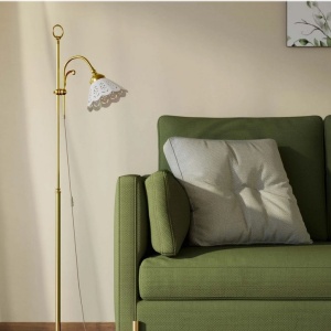 Lampadar din alama si abajur ceramic Zefira - Img 10