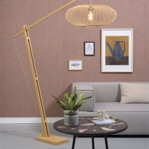 Lampadar eco din bambus Cango L natur, 60x25cm 91628 universul-luminii.ro