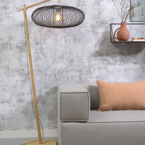 Lampadar eco din bambus Cango natur, 60x25cm 231928 universul-luminii.ro