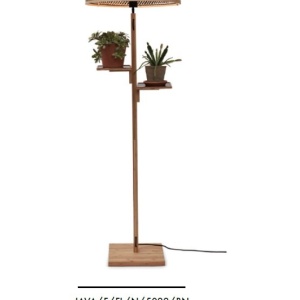 Lampadar eco din bambus cu polita Java nat/50x22, nat 181278 universul-luminii.ro