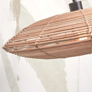 Lampadar eco din bambus cu ratan Tanami L white/disc, nat 213558 universul-luminii.ro