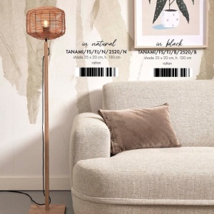 Lampadar eco din bambus cu ratan Tanami straight nat./2520 nat 121448 universul-luminii.ro