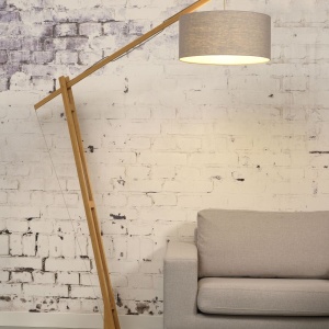 Lampadar eco din bambus Montblanc 4723 natur/ gri deschis 224668 universul-luminii.ro