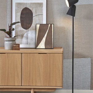 Lampadar, Lampa de podea cu doua spoturi directionabile Salamanca negru 200798 universul-luminii.ro