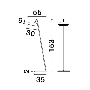 Lampadar, lampa de podea LED Flute auriu 148508 universul-luminii.ro