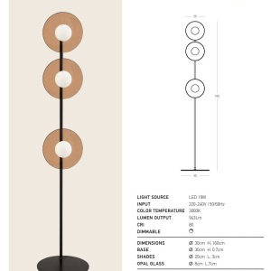 Lampadar, Lampa de podea LED moderna TAPEL - Img 3