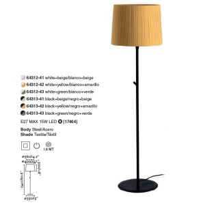 Lampadar / Lampa de podea modern design elegant SAMBA alb/bej 64312-41 90238 universul-luminii.ro