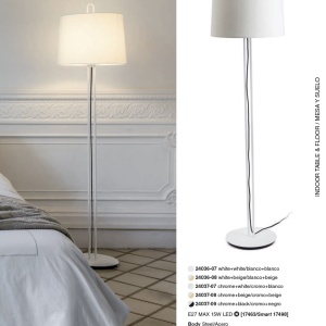 Lampadar / Lampa de podea moderna design elegant MONTREAL crom/bej 92068 universul-luminii.ro