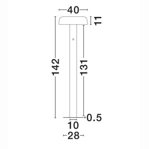 Lampadar LED 2700K NOELIA bordeaux - Img 2